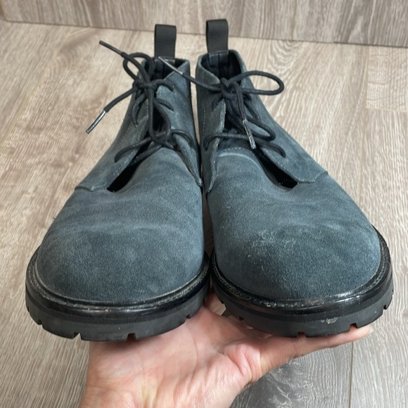 Calvin Klein Ultan Suede Leather Lug Sole Chukka Boots  Gray 11 - Picture 15 of 15